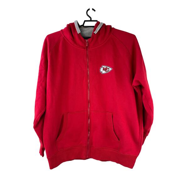 Kansas City Chiefs KC Red Antigua Victory Long Sleeve Full Zip Jacket Men's 2XL - Picture 3 of 11